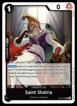 SAINT SHALRIA OP13-086 UNCOMMON CARRYING ON HIS WILL ONE PIECE - Image 1