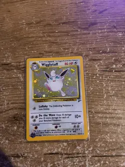 Pokemon TCG Wigglytuff 19/130 Base Set 2 Holo Rare Unlimited WOTC Vintage - Image 1