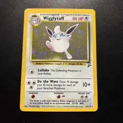 Pokemon TCG Wigglytuff Base Set 2 19/130 Holo Unlimited Holo Rare (with swirl) - Image 1