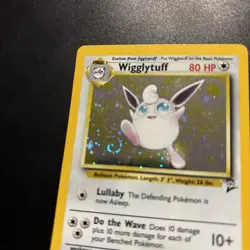 Pokemon TCG Wigglytuff Base Set 2 19/130 Holo Unlimited Holo Rare (with swirl) - Image 2