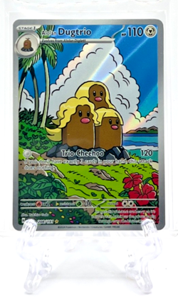ALOLAN DUGTRIO 2024 Pokemon TCG SV08 Surging Sparks #208/191 ILLUSTRATION RARE - Image 1