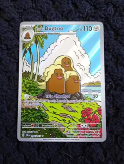 Pokemon TCG Alolan Dugtrio Card 208/191 Surging Sparks Illustration Rare NM - Image 1