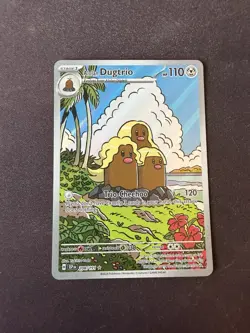 Pokemon TCG Alolan Dugtrio Illustration Rare Surging Sparks 208/191 Mint - Image 1