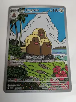 Alolan Dugtrio, Pokemon SV08: Surging Sparks Illustration Rare, 208/191 NM - Image 1