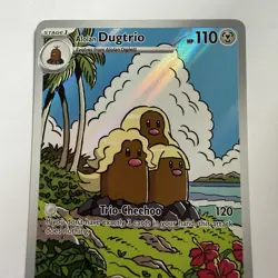 Pokemon TCG Alolan Dugtrio 208/191 Surging Sparks Full Art Illustration Rare NM - Image 3
