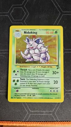 Nidoking 11/130 Holo Base Set 2 Pokemon Card LP - Image 1