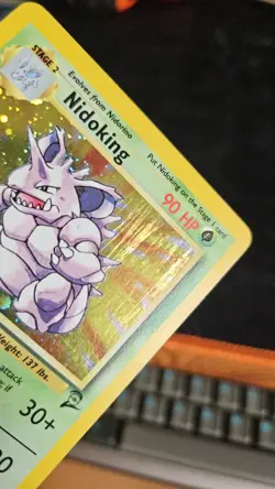 Nidoking 11/130 Holo Base Set 2 Pokemon Card LP - Image 2
