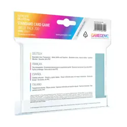 GameGenic Card Protection Standard Sleeves - Clear (200) New - Image 2