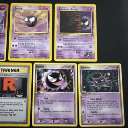 Gastly Haunter Gengar Pokemon Card Set - 7x Vintage Pokemon card Bundle - MP-NM - Image 3