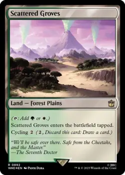 Scattered Groves (Surge Foil) -Foil Near Mint MTG Universes Beyond: Doctor Who - Image 1
