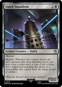 Dalek Squadron (Surge Foil) -Foil Medium Play MTG Universes Beyond: Doctor Who - Image 1