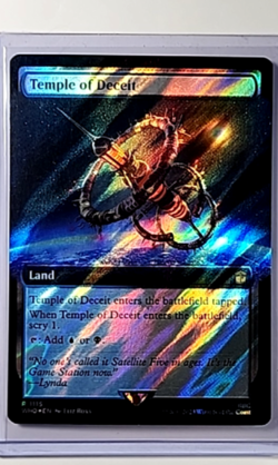 MTG Magic The Gathering Doctor Who Extended Art Surge Foil Temple of Deceit LP - Image 1