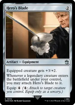 MTG Hero's Blade (Surge Foil) 832 Universes Beyond: Doctor Who Magic - Image 1