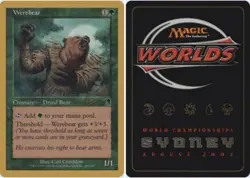 Werebear - Raphael Levy - 2002 ~ Heavily Played World Championship W MTG Magic U - Image 1