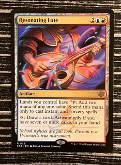 Resonating Lute (Regular - NM) — MTG Secrets of Strixhaven (SOS) #221 - Image 1