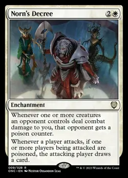 MTG Norn's Decree, Light Play, English Commander: Phyrexia: All Will Be One - Image 1