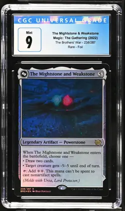 THE MIGHTSTONE AND WEAKSTONE The Brothers' War Foil Rare CGC 9 MTG [Nostalgium] - Image 1