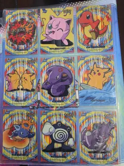 POKEMON TOPPS 1999 STICKER LOT 10/10 BLUE TOPPS LOGO - Image 1