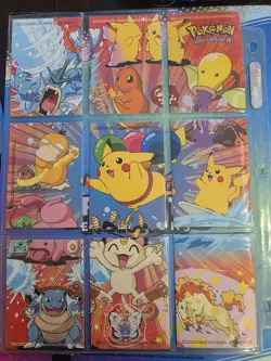 POKEMON TOPPS 1999 STICKER LOT 10/10 BLUE TOPPS LOGO - Image 2