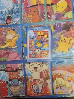 POKEMON TOPPS 1999 STICKER LOT 10/10 BLUE TOPPS LOGO - Image 4
