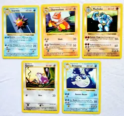 5x SHADOWLESS BASE SET LOT! Pokemon Charmeleon Starmie More Rare WOTC 1999 - Image 1