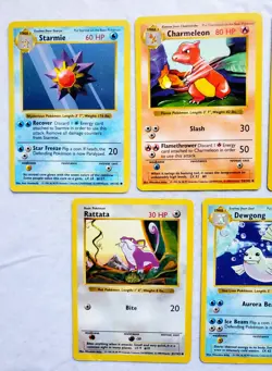 5x SHADOWLESS BASE SET LOT! Pokemon Charmeleon Starmie More Rare WOTC 1999 - Image 3