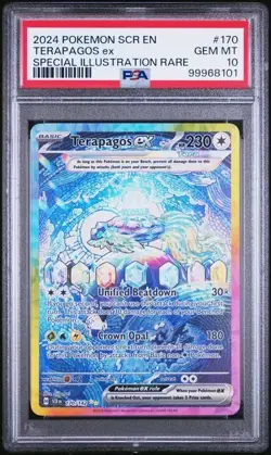 Pokemon TCG Terapagos EX #170 Stellar Crown PSA 10 SIR - Image 1