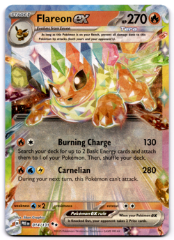 Flareon EX 014/131 Double Rare Holo Prismatic Evolutions Pokemon TCG NM - Image 1