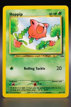 Pokemon - Hoppip - 55/75 - Neo Discovery COMMON Near Mint WOTC - Image 1