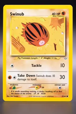 Pokemon - Swinub - 57/64 - Neo Revelation COMMON Near Mint WOTC - Image 1