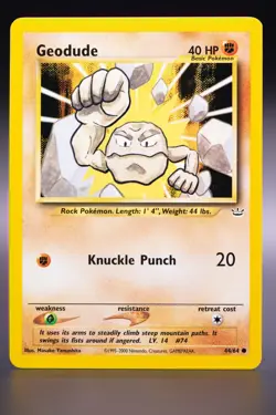 Pokemon - Geodude - 44/64 - Neo Revelation COMMON Near Mint WOTC - Image 1