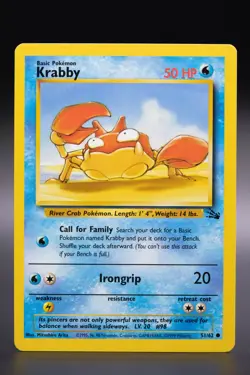 Pokemon - Krabby - 51/62 - Fossil COMMON Near Mint WOTC - Image 1