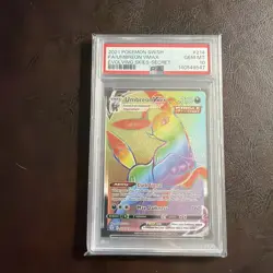 2021 Pokemon SWSH Evolving Skies Secret #214 FA Umbreon VMAX PSA 10 - Image 1