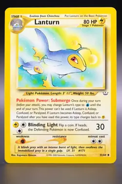 Pokemon - Lanturn - 32/64 - Neo Revelation UNCOMMON Near Mint WOTC - Image 1