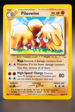 Pokemon - Piloswine - 36/64 - Neo Revelation UNCOMMON Near Mint WOTC - Image 1