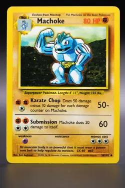 Pokemon - Machoke - 34/102 - Base Set UNCOMMON Near Mint WOTC - Image 1