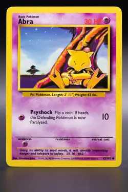 Pokemon - Abra - 43/102 - Base Set COMMON Near Mint WOTC - Image 1