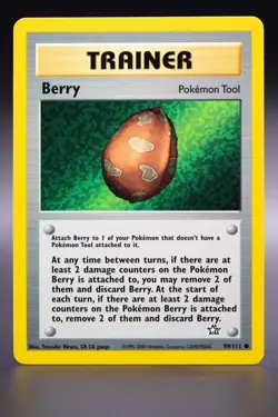 Pokemon - Trainer Berry - 99/111 - Neo Genesis COMMON Near Mint WOTC - Image 1