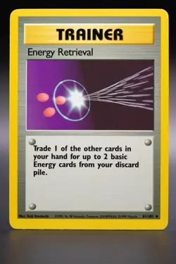 Pokemon - Trainer Energy Retrieval - 81/102 - Base Set UNCOMMON Near Mint WOTC - Image 1
