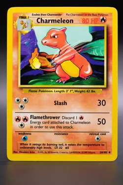 Pokemon - Charmeleon - 24/102 - Base Set UNCOMMON Near Mint WOTC - Image 1
