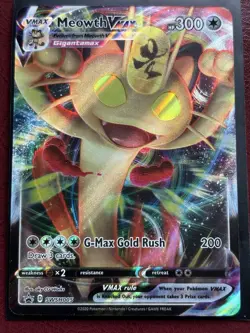 Pokemon Meowth VMAX Gigantamax Holo SWSH005 Promo Card English - Image 2