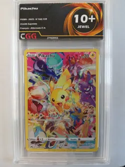 Carte Pokemon FR Pikachu (CRZ 160) Zenith Supreme CGG 10+ 27460003 - Image 1