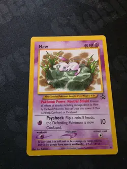 Pokemon Mew #47 - 2002 Wizards Black Star Promo - LP Condition With Small Indent - Image 1