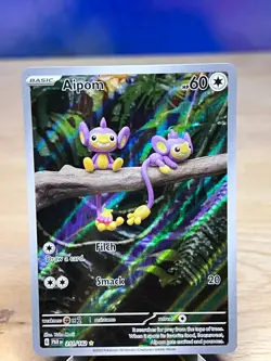 Paradox Rift Aipom 211/182 Illustration Rare Pokemon NM/M - Image 1