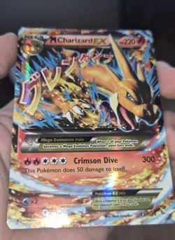 M Charizard EX Mega 107/106 HP220 Pokemon Card 2014 (HEAVILY PLAYED) - Image 2