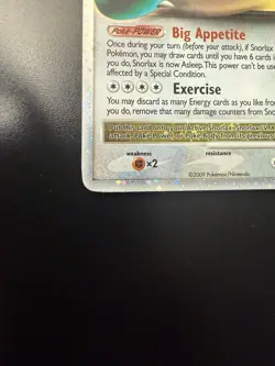 2009 Pokemon Platinum Rising Rivals Snorlax Lv. X Holo Foil Rare 111/111 MP - Image 2