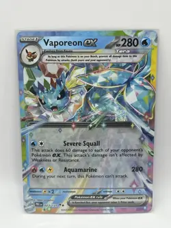 Pokemon TCG Vaporeon ex 23/131 Prismatic Evolutions 2025 NM Pokemon - Image 1