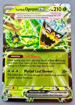Teal Mask Ogerpon EX 12/131 - NM - Pokemon TCG: Prismatic Evolutions PRE - Image 1