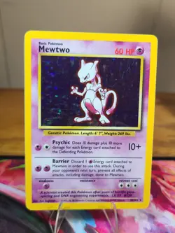 Pokemon - Mewtwo Holo Rare Card Base Set 10/102 - Image 1