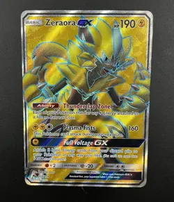 Pokemon Zeraora GX Ultra Rare Full Art 201/214 SM Lost Thunder Holo 190 HP Card - Image 1
